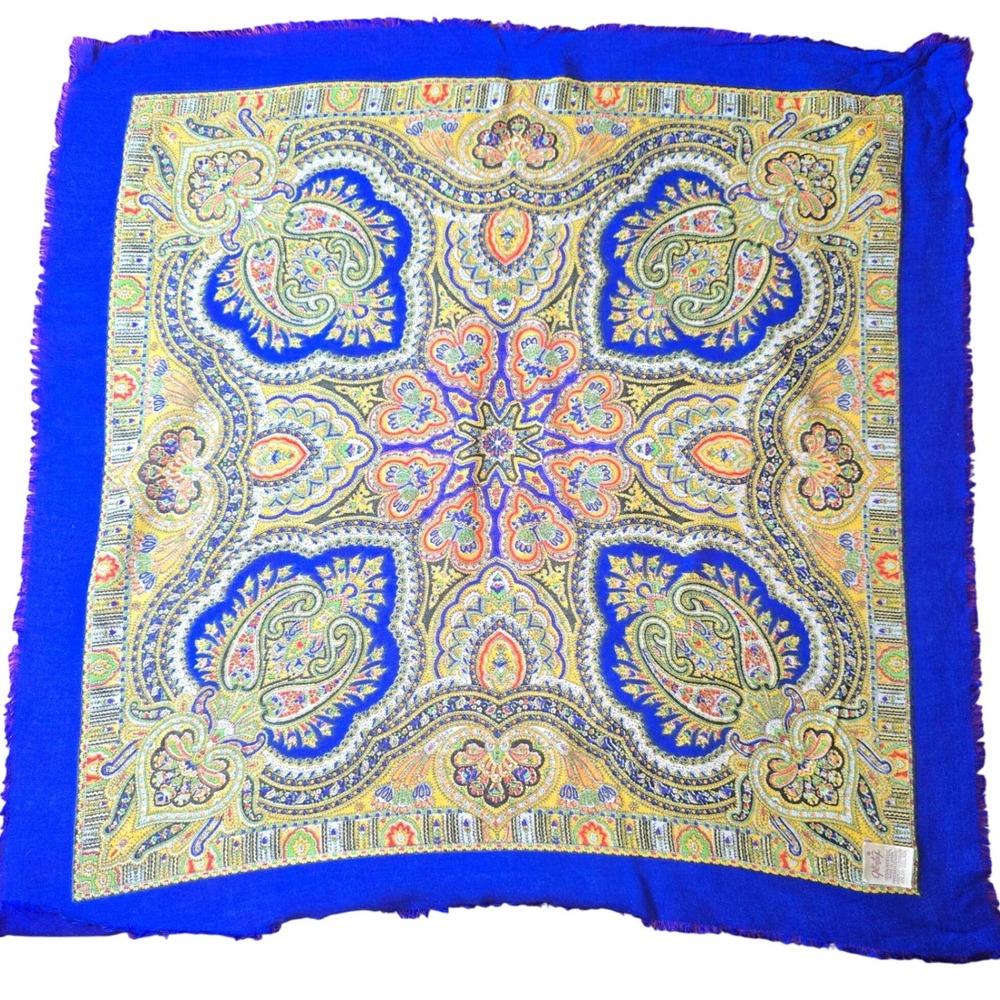 Head Neck Scarf Belt Shawl Stole Bandana Beach Cover-up Hanky Tie 25"x24" VTG